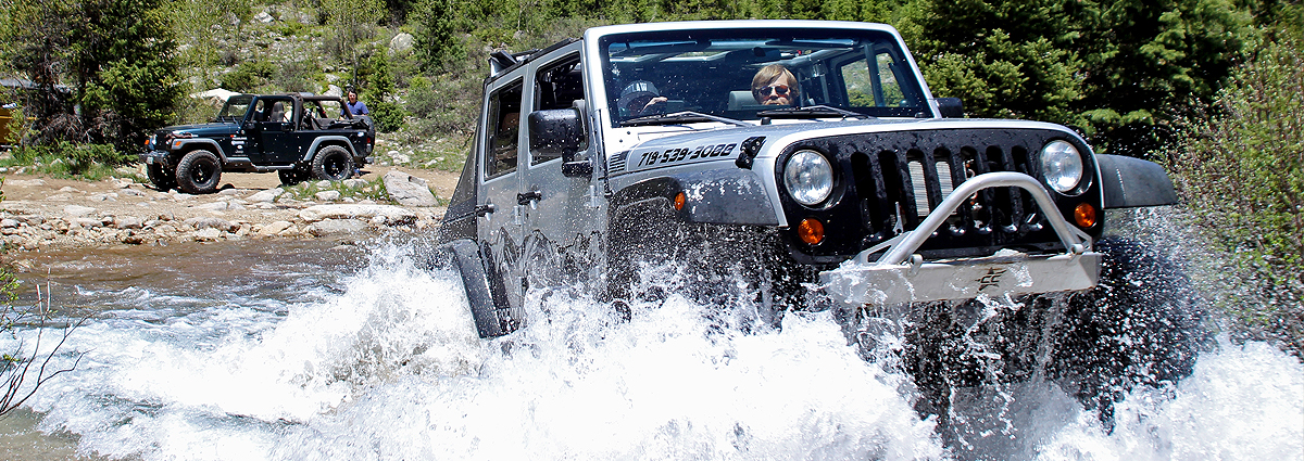Jeep in Creek